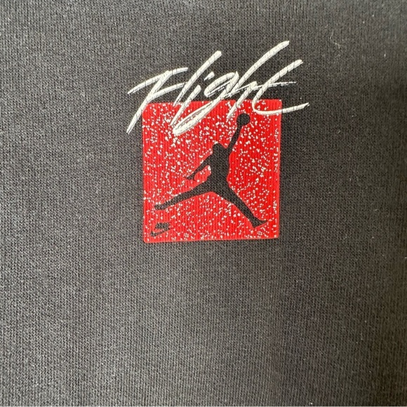 Vintage Nike Air Jordan  Flight Sweatshirt Adult XXL Black Red - Picture 8 of 12